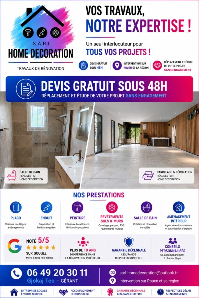 Rénovation sols et salles à SOTTEVILLE-LES-ROUEN